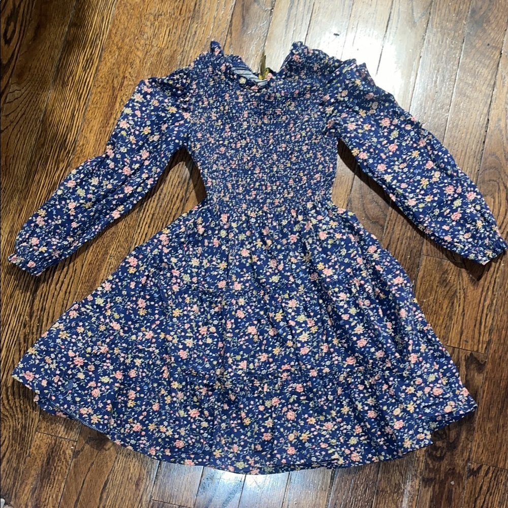Polo by Ralph Lauren Floral Kids Dress - Navy and Pink 6 Girls